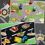 RattanView 24 Pcs Race Car Craft Color Your Own Keychains Diy Craft Wooden - Image 6