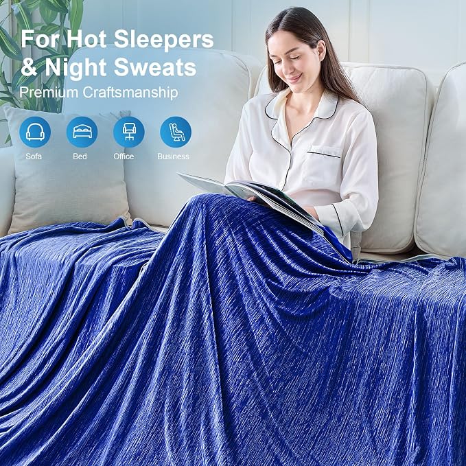 KMUSET Cooling Blanket Throw, Double Sided Summer Cooling Blankets - Image 8