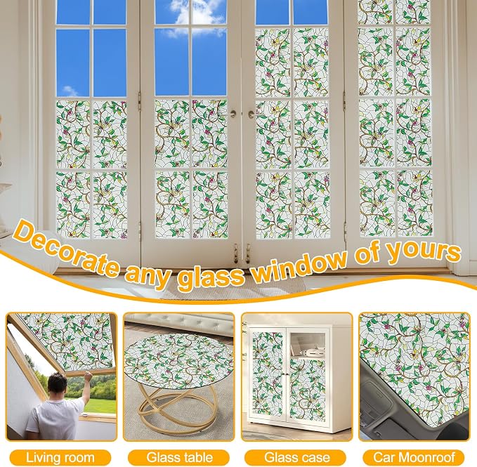 Window Privacy Film Stain Glass Window Film Rainbow Window Film Window clings - Image 6
