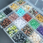 720pcs 6mm Natural Round Stone Beads Gemstone Beading Hole Size 1mm Crystal - Image 5