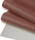 Brown Faux Leather Fabric 20"×55" Lychee Grain Upholstery Vinyl by JERLITU