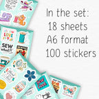 100Pcs Sewing Stickers and Decals - Image 2