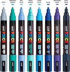 uni POSCA PC-5M Water-Based Paint Markers, Reversible Medium Tip, Cool Tone - Image 2