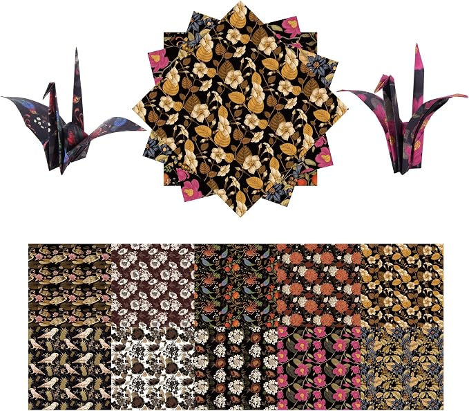 Origami Paper Kit 50 Sheets 6 Inch Square Double Sided Color 10 Vivid Colors by Bestartsuppliesforyou