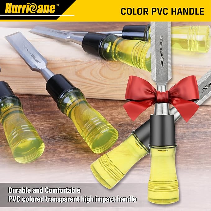 HURRICANE 4 Piece Wood Chisel Set - Image 7