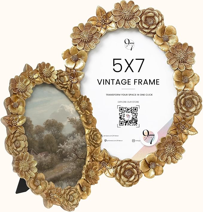 97 Decor Gold Vintage Picture Frames 5x7 by 97Decor