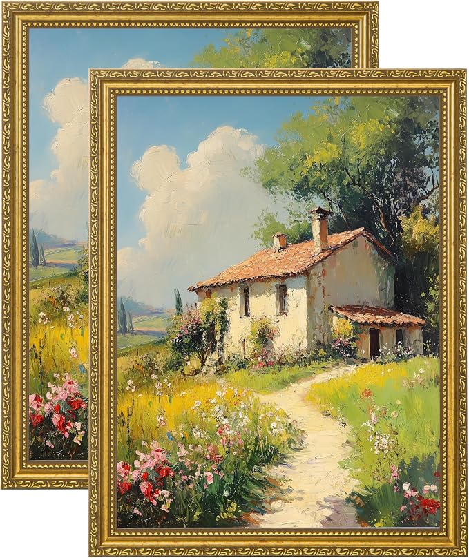 eletecpro 12x16 Vintage Picture Frame, Glass Cover, Horizontal or Vertical by eletecpro