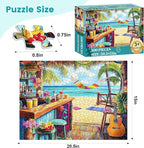 500 Piece Puzzle for Adults, Vacation Jigsaw Puzzle, Seaside Bar Puzzles 500 - Image 2