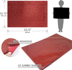 Allgala Jumbo Self-Adhesive Glitter EVA Foam Sheets 10 Pack 16x24 inch Paper - Image 2
