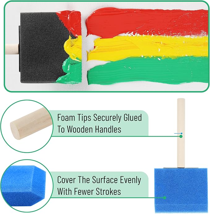 Bates- Foam Paint Brushes, 4 Inch, 40 Pack - Image 5