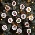 Bucilla Cross-Stitch 14 Piece Ornament Making Kit, Classic Christmas Collection - Image 2