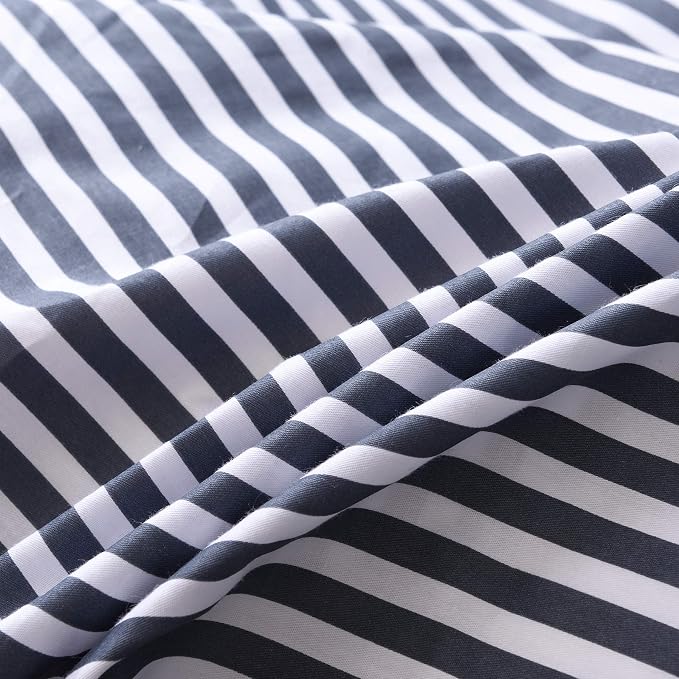 JELLYMONI 100% Natural Cotton 2pcs Striped Duvet Cover Sets, - Image 5