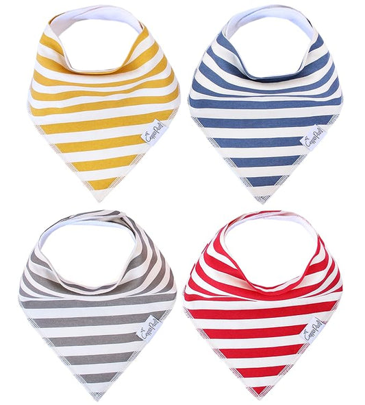Copper Pearl Baby Bandana Drool Bibs for Drooling and Teething 4 Pack Gift Set Alpine, Soft Set of Cloth Bandana Bibs for Any Baby Girl or Boy, Cute Registry Ideas for Baby Shower Gifts
