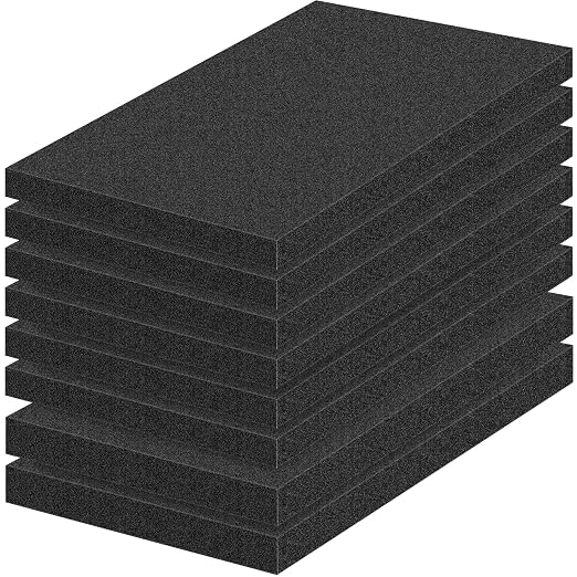 8 PCS Polyurethane Foam Sheets Packing Foam Inserts Cuttable Craft Foams by MYFAMIREA