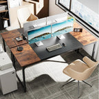 Huuger Computer Desk, 70 Inch Office Desk, Gaming Desk - Image 2
