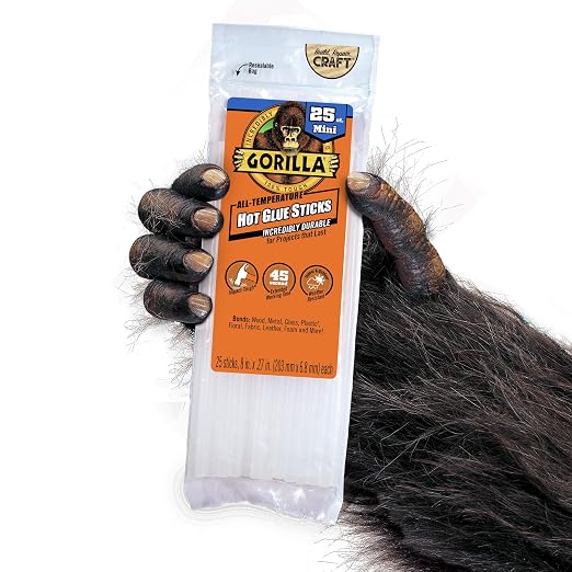 Gorilla Hot Glue Sticks, Mini Size 8" Long x 0.27" Diameter - Image 3