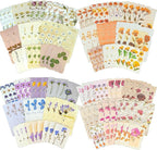 120Pcs Floral Textured Scrapbook Paper - Image 8