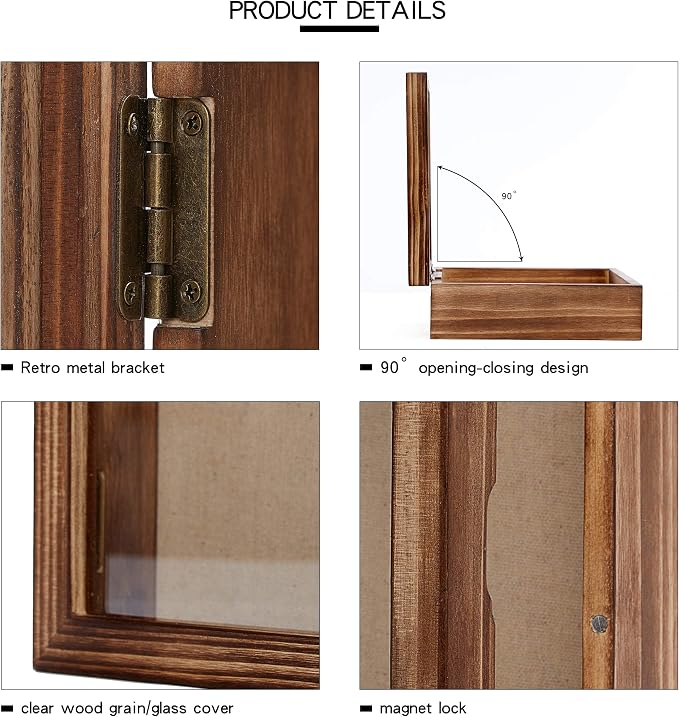Freezing point Shadow Box Frame 5x5 Shadow Box Display Case Cabinet Picture - Image 5