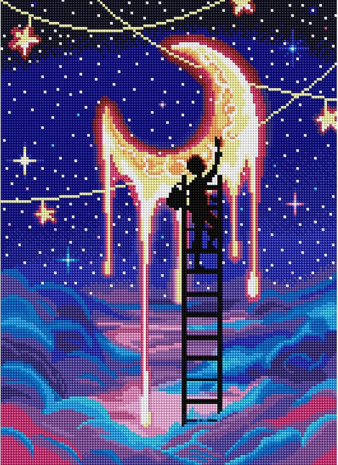 DIAMOND ART CLUB Paint the Moon Diamond Painting Kit, Fun DIY Crafts - Image 2