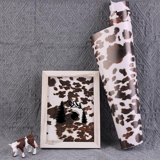 Tintnut Cow Print Permanent Vinyl Cowhide Adhesive Vinyl Roll 12in x 5ft | - Image 6