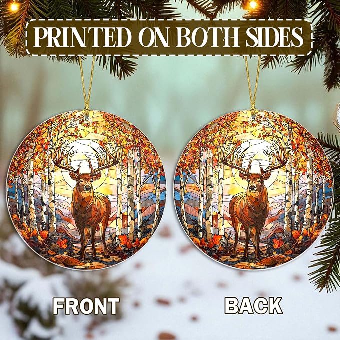 Deer Acrylic Ornament, Acrylic Buck Hanging Decoration - Image 4