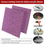 2 PCS 8 x 8 inch Glitter Colored Plexiglass Acrylic Sheets - Image 4