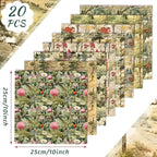 HunnmingRe 20 Pcs 10''x10'' Vintage Mushroom Quilting Fabric Square Woodland - Image 2