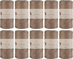 10 Skeins of Sensy Premium 2mm 251 Yards Sparkle Polyester Rope 90% by SSENSY