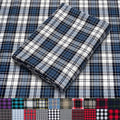 Pico Textiles 6 Yards Bolt Blue and White Tartan Plaid Flannel Fabric by PicoTextiles