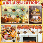 80PCS Wooden Thanksgiving Decoration Turkey Ornaments to Paint Thanksgiving - Image 4