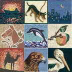 Easy Mosaic Set for All Ages, Build a Real Mosaic, DIY Square 5.9inch Eagle - Image 2