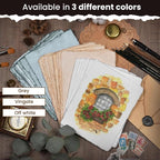 LEATHER VILLAGE Offwhite Deckled Edge Handmade Watercolor Paper 4x6 | 50 Sheets - Image 9