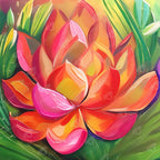 DIAMOND ART CLUB Fire Opal Succulent Diamond Painting Kit, Fun DIY Crafts by DIAMONDARTCLUB