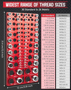 56 Thread Checker, VEXTHYX 30 Standard and 26 Metric nut and Bolt Thread Gauge - Image 3
