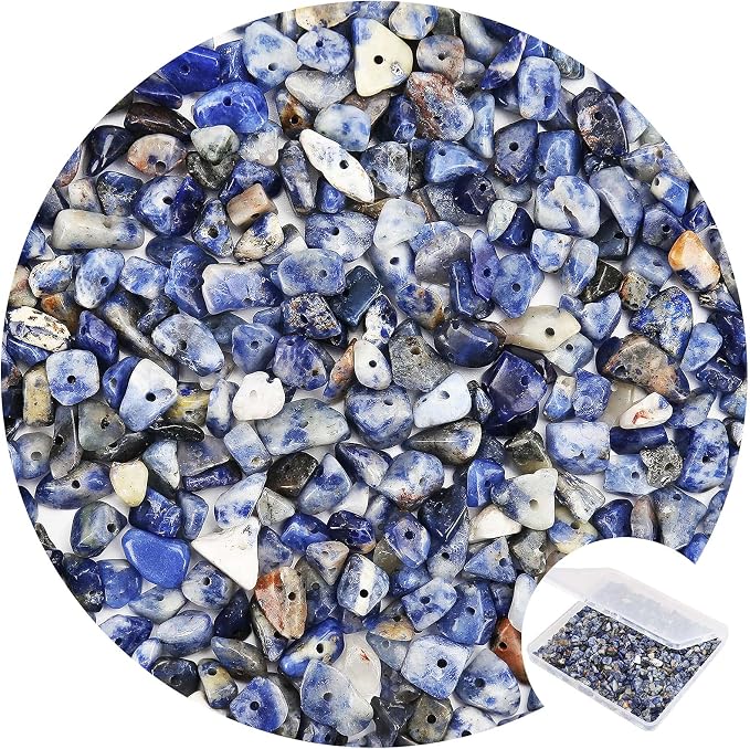 456 PCs Natural Chip Stone Beads, 5-8mm Irregular Multicolor Gemstones Loose by BONNY+BOXX