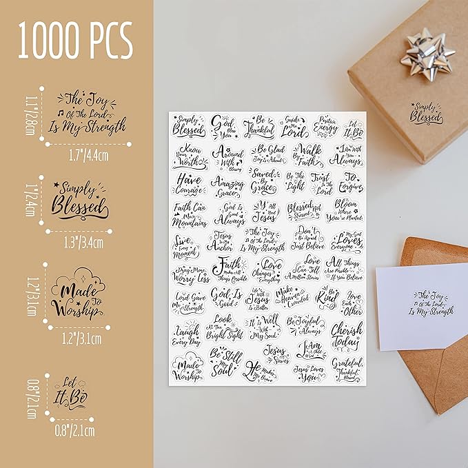 1000 PCS Bible Verse Stickers - Image 2