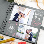 Bstorify Square Scrapbook Photo Albums 7 x 7 Inch Grey Hardcover - Image 6