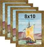 KTKDE 8x10 Picture Frame Set of 4, Ornate Vintage Gold Photo Frames by KTKDE