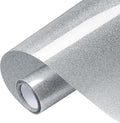 VinylRus Glitter Heat Transfer Vinyl Rolls-10” x 8ft Silver Iron on Vinyl by VinylRus