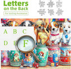 MINIWAN 300 Piece Puppy Dogs Mason Jars Jigsaw Puzzle, Poster Included - Image 3
