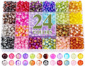 XSEINO About 1200+ PCS 6mm Cracked Style Glass Beads Bracelet Making Kit by XSEINOiscreating%EF%BC%81