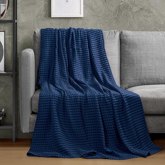Utopia Bedding 100% Cotton Waffle Weave Blanket Twin Size - Image 4