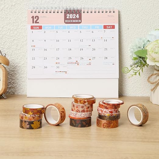 Mr. Pen- Washi Tape Set, 21 Rolls, Autumn Leaves | 5.5 Yards/Roll, Washi Tape - Image 8