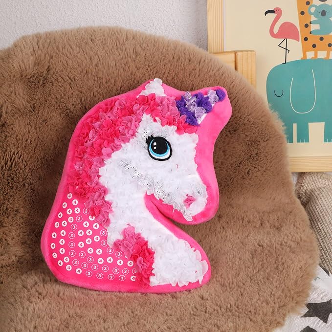 ORB PlushCraft Unicorn Pillow, Fabric by Number Art & Crafts, Ages 5 and Up - Image 4