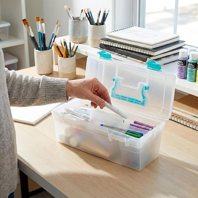 ArtBin 6937AG Essentials Lift-Out Tray Box, Portable Art & Craft Organizer - Image 6