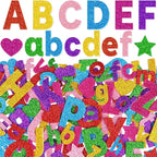 Glitter Foam Letter Stickers 469 Pcs Self-Adhesive Uppercase & Lowercase ABC by Unknown