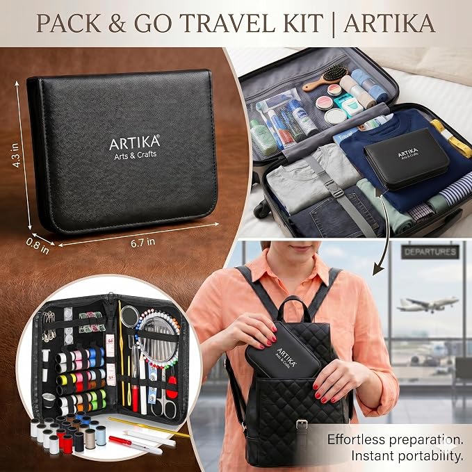 142-Piece Travel Sewing Kit for Adults & Kids, Small Needle & Thread Kit | Mini - Image 6