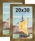KTKDE 20x30 Picture Frame Set of 2, Ornate Vintage Poster Frames- 20 x 30 by KTKDE