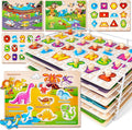 SYNARRY Wooden Puzzles for Toddlers 1-3, 6XSET Puzzles for Toddlers 2-4 by SYNARRY