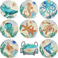 UPINS Ocean Diamond Art Painting Coaster Kit, Non Slip Coaster Art Supplies by UPINS